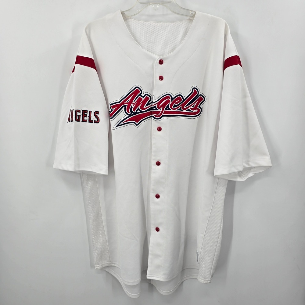 Los Angeles‎ Angels MLB Baseball Jersey White Red Dynasty Series Men's 2XL
